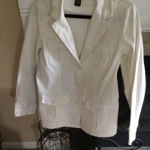 Dialogue QVC white jacket size small